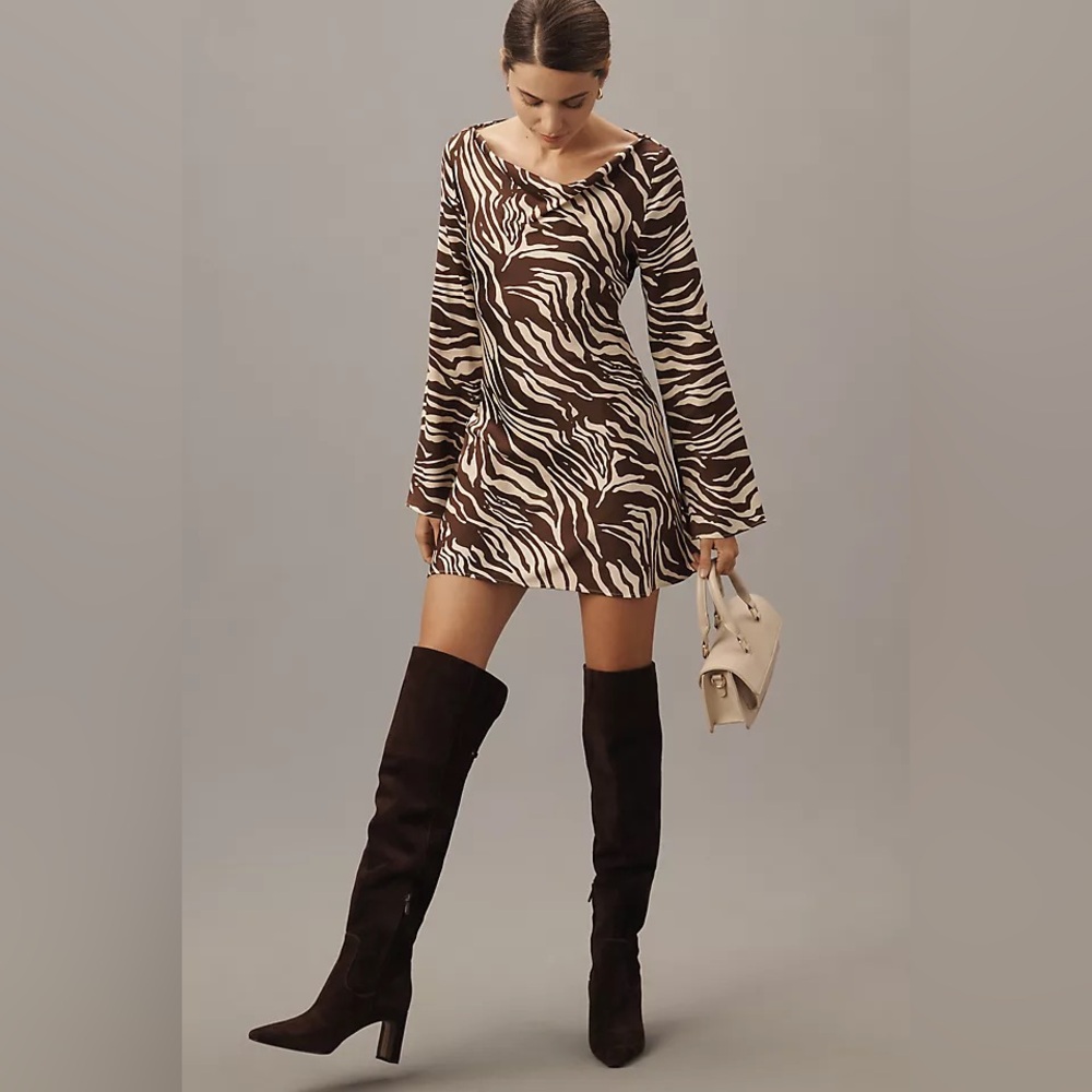 Reformation Pike Satin Mini Dress, NWT - Picture 2 of 7